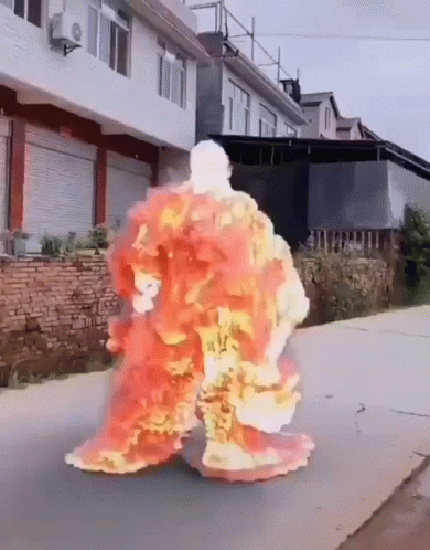 Walking Fire Walking Flames GIF
