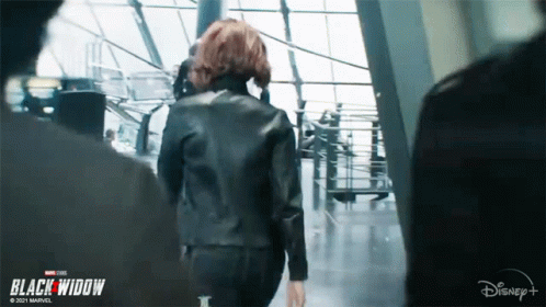 Walking Natasha Romanoff GIF