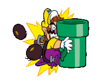 Wario Wario Car Crash Sticker