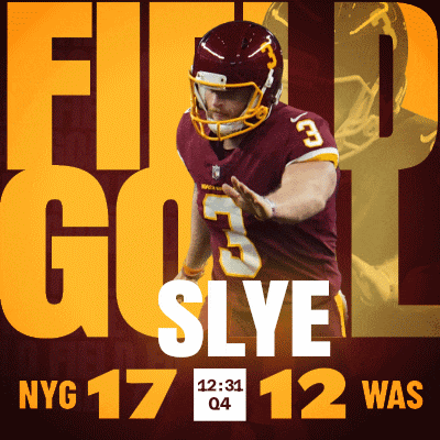 Washington Commanders (12) Vs. New York Giants (17) Fourth Quarter GIF