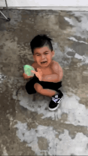 Water Balloon Cry GIF