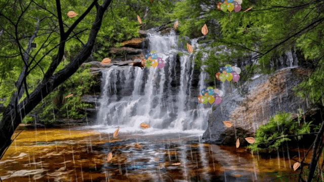 Waterfall Good Morning GIF