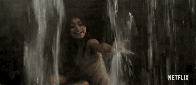 Waterfall Smiling GIF