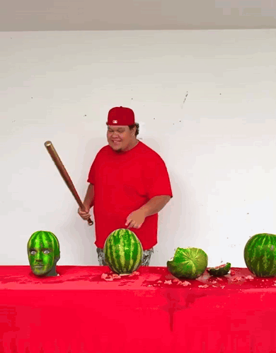 Watermelon Smash Bat Smash Watermelon GIF