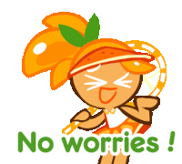 Waving Orange Girl Sticker