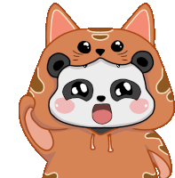 Waving Panda Rai Waving Sticker