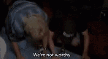 Waynes World Not Worthy GIF