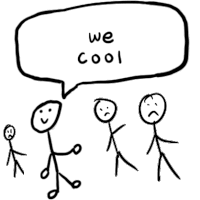 We Cool We Are Cool Sticker