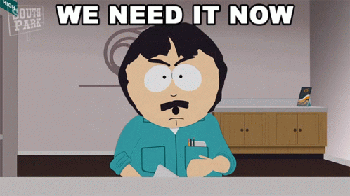 We Need It Now Randy Marsh GIF. This 498 x 280 animated GIF is part of our i need it collection. Created by southpark. View the original animation, share…
