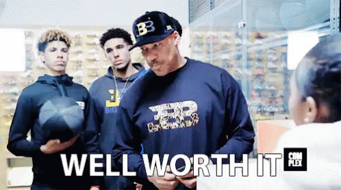 Well Worth It GIF. This 498 x 278 animated GIF is part of our lavar ball never lose collection. Created by solecollector. View the original animation, share…