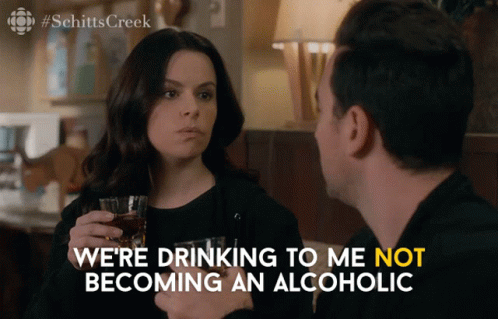 Were Drinking To Me Not Becoming An Alcoholic Emily Hampshire GIF
