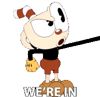 Were In Cuphead Sticker