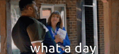 What A Day Ahh What A Day GIF. This 498 x 228 animated GIF is part of our harvey price collection. Created by Nancysword. View the original animation, share…