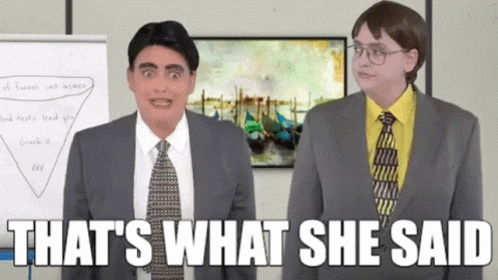 What She Said Dwight Schrute GIF. This 498 x 280 animated GIF is part of our its happening the office collection. Related themes include michael scott…