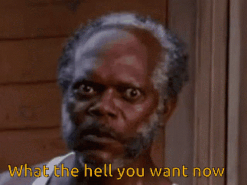 What The Hell You Want Now Stare GIF