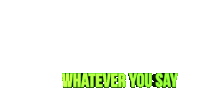 Whatever You Say Do What You Say Sticker