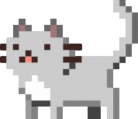 White Cat Sticker