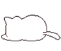 White Cat Sticker