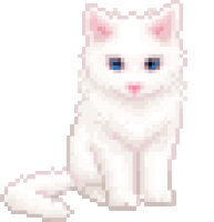 White Kitty Cat Sticker
