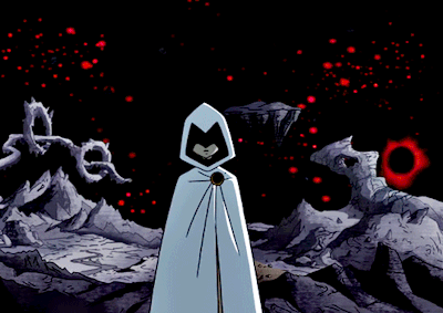 White Raven Teen Titans GIF