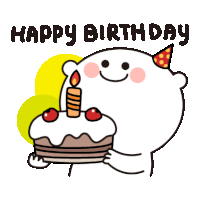 White Red Cheeks Sticker