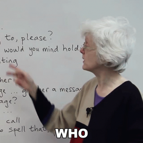 Who Am I Speaking To Gill GIF. This 498 x 498 animated GIF is part of our gracias por su atencion en ingles collection. Created by engvid. View the original…