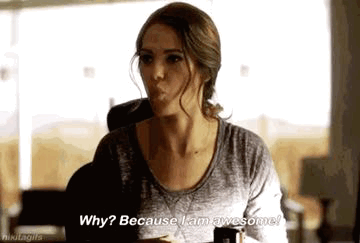 Why Because I’m Awesome Nikita GIF. This 360 x 243 animated GIF is part of our lyndsy fonseca collection. Created by itcap. View the original animation…