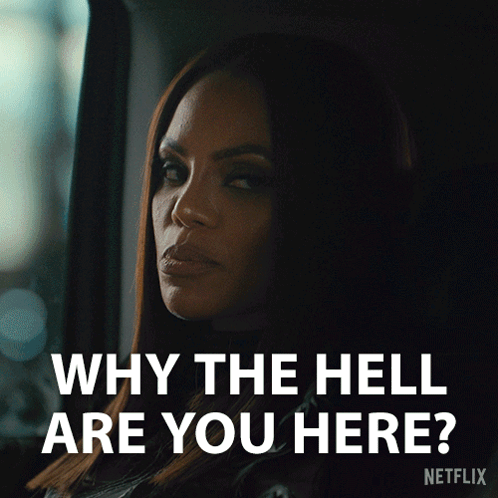 Why The Hell Are You Here Mallory GIF
