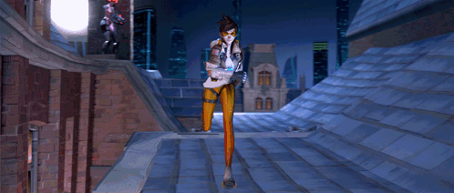 Widowmaker Amélie Lacroix GIF. This 498 x 212 animated GIF is part of our tracer and widowmaker collection. Related themes include running, tracer…