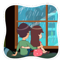 Window Love Struck Sticker