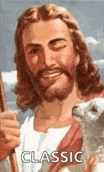Winking Jesus GIF