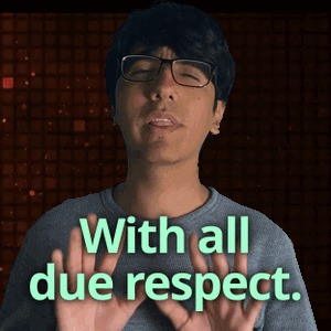 With All Due Respect With Respect GIF