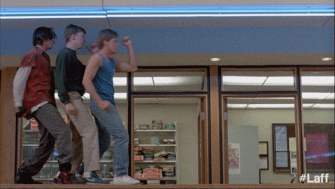 With The Boys Conga Line GIF