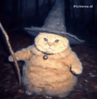 Wizard Cat By Demonwolf GIF