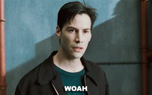 Woah Neo GIF. This 498 x 311 animated GIF is part of our hooah collection. Related themes include shocked, surprised, wow. Created by TheMatrixMovie. View…
