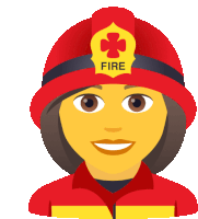 Woman Firefighter People Sticker