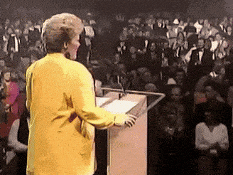 Woman-smiling Audience-clapping GIF