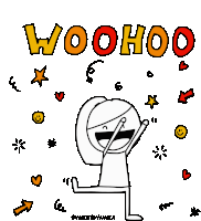 Woohoo Madebyminka Sticker