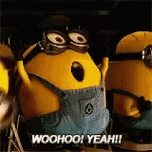 Woohoo Yeah GIF. This 220 x 220 animated GIF is part of our minions cheering collection. Related themes include cheering, woohoo, yeah. Created by…