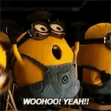 Woohoo Yeah GIF. This 220 x 220 animated GIF is part of our minion collection. Related themes include cheering, woohoo, yeah. Created by MasChingon. View…