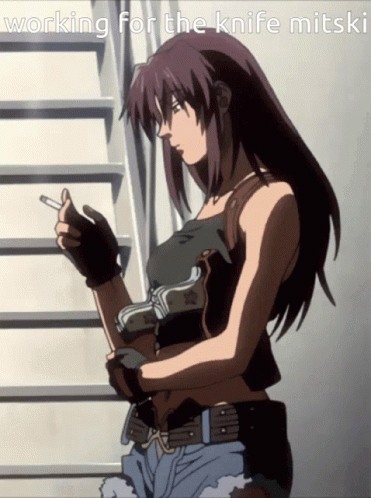 Working For The Knife Revy Black Lagoon GIF