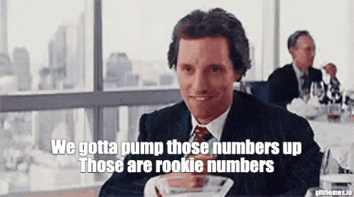 Worlf Wall Street Pump Those Numbers GIF. This 498 x 278 animated GIF is part of our those are rookie numbers collection. Related themes include wolf of…