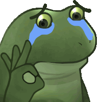 Worry Froge Cry Sticker