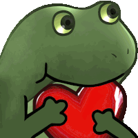 Worry Froge Heart Sticker