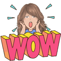 Wow Shocked Sticker