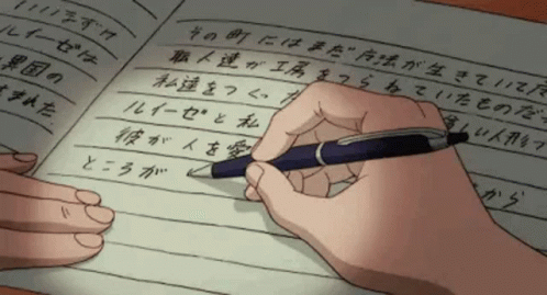 Writing Anime GIF. This 498 x 269 animated GIF is part of our mano escribiendo collection. Related themes include anime, cute, writing. Created by BTuiaa…