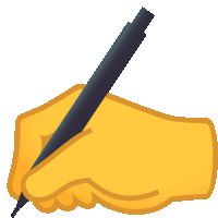 Writing Hand People Sticker