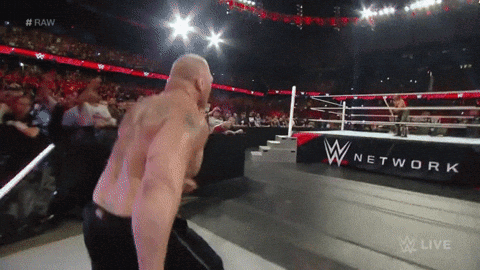 Wwe Brocklesnar Chase Brock Run GIF