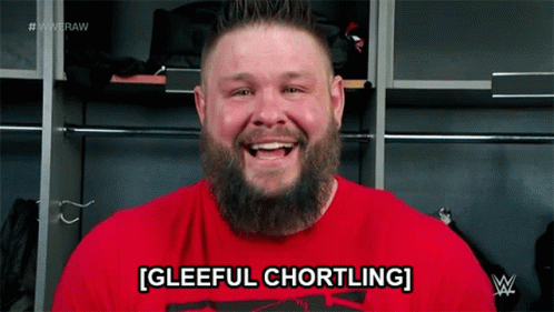 Wwe Kevin Owens GIF. This 498 x 281 animated GIF is part of our kevin owens collection. Related themes include happy, laugh, wwe. Created by masoncarr2244…