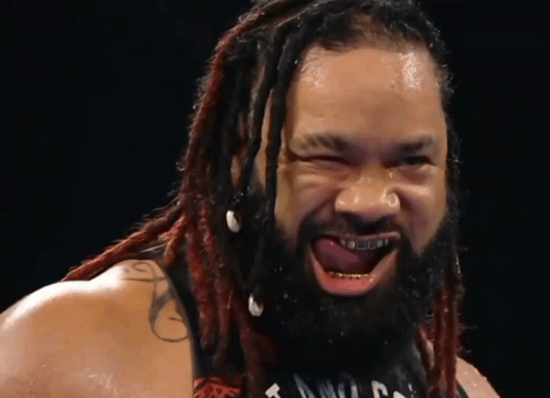 Wwe Smackdown 2025 Wrestling Jacob Fatu Tongue Smirk Smile GIF